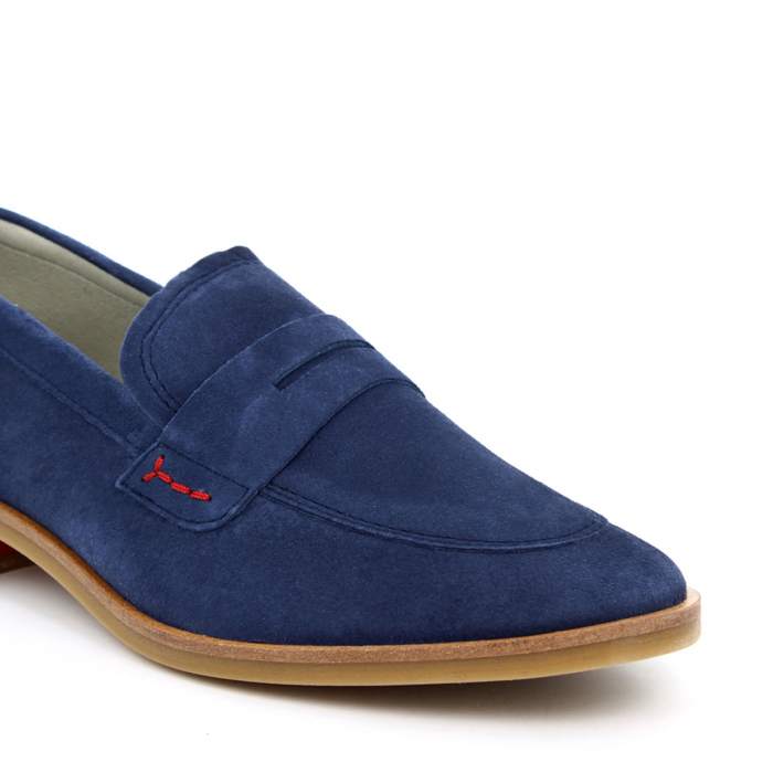 Zapato mujer ante azul ➤ ZapatosdeKitayPon.com