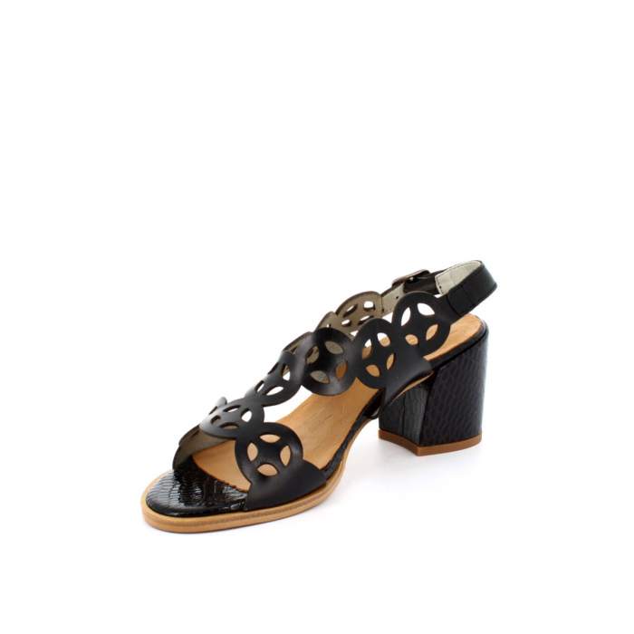 Sandalia tacón alto negro Samsara ➤ ZapatosdeKitayPon.com
