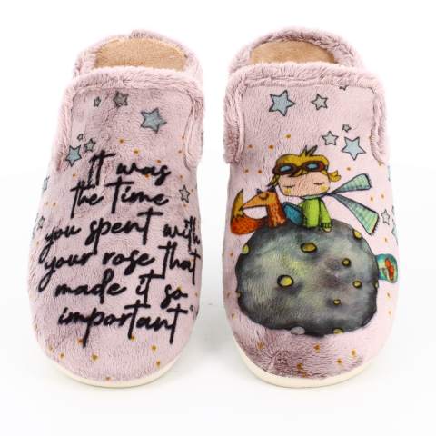 Zapatillas de Casa "Fue el tiempo que pasaste con tu rosa la que la hizo tan importante" Evory Malva
